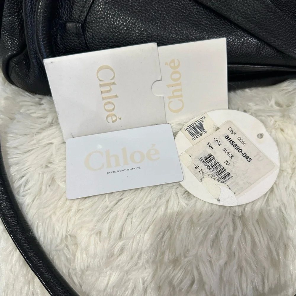 Chloe Paratay Black Elegant Black Leather Handbag - Picture 16 of 16